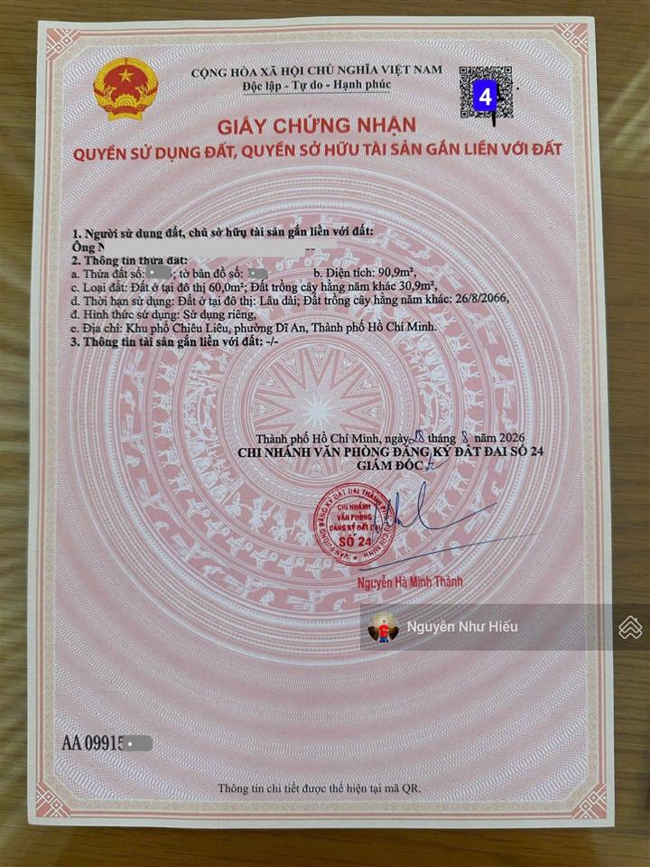 Bán đất, mt đường lê thị út kinh doanh và ở quá ok, p. tân đông hiệp, tp. dĩ an cũ
