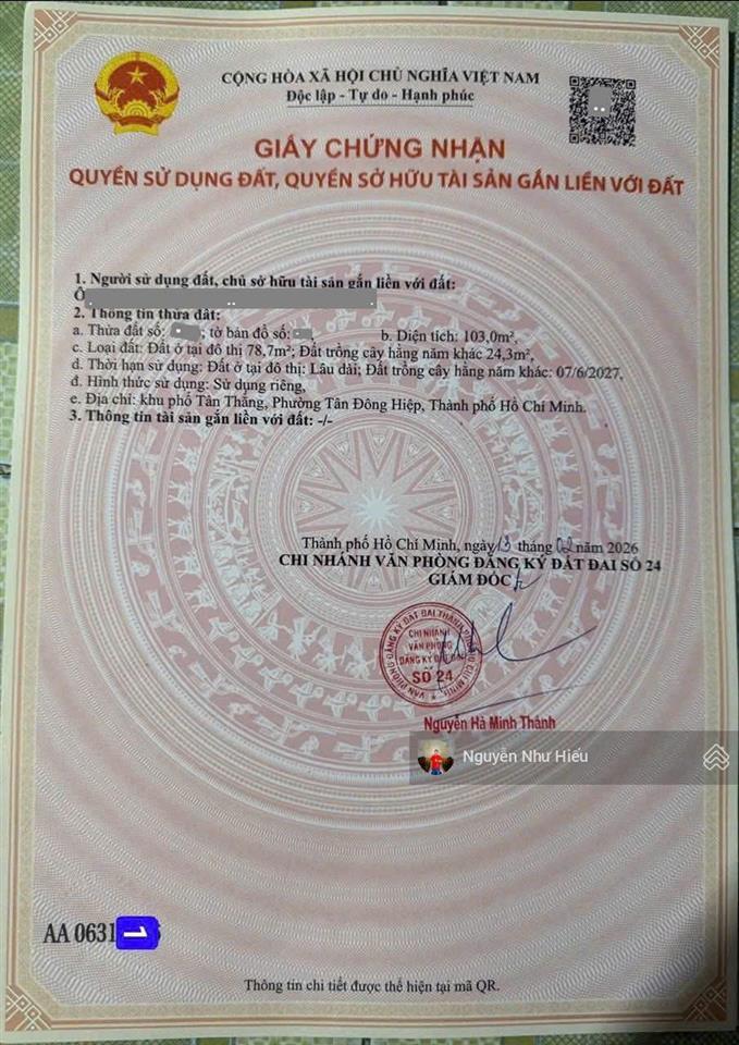 Bán nhà mới, gần bờ hồ biconsi, p. tân bình, tp. dĩ an