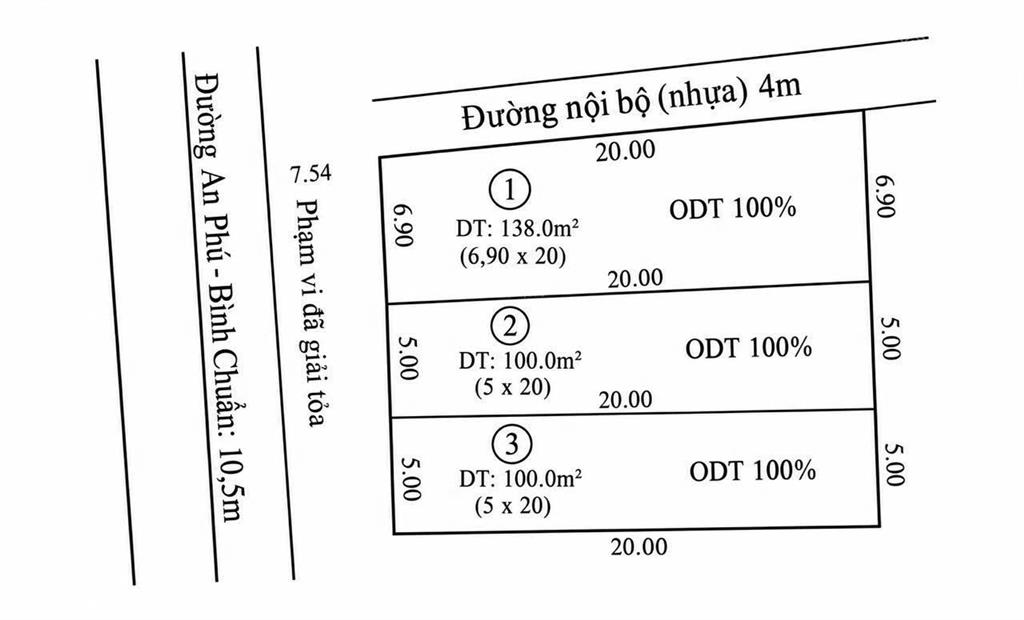 Giảm 300tr bán đất mt đường lê thị trung p.an phú, tp.thuận an