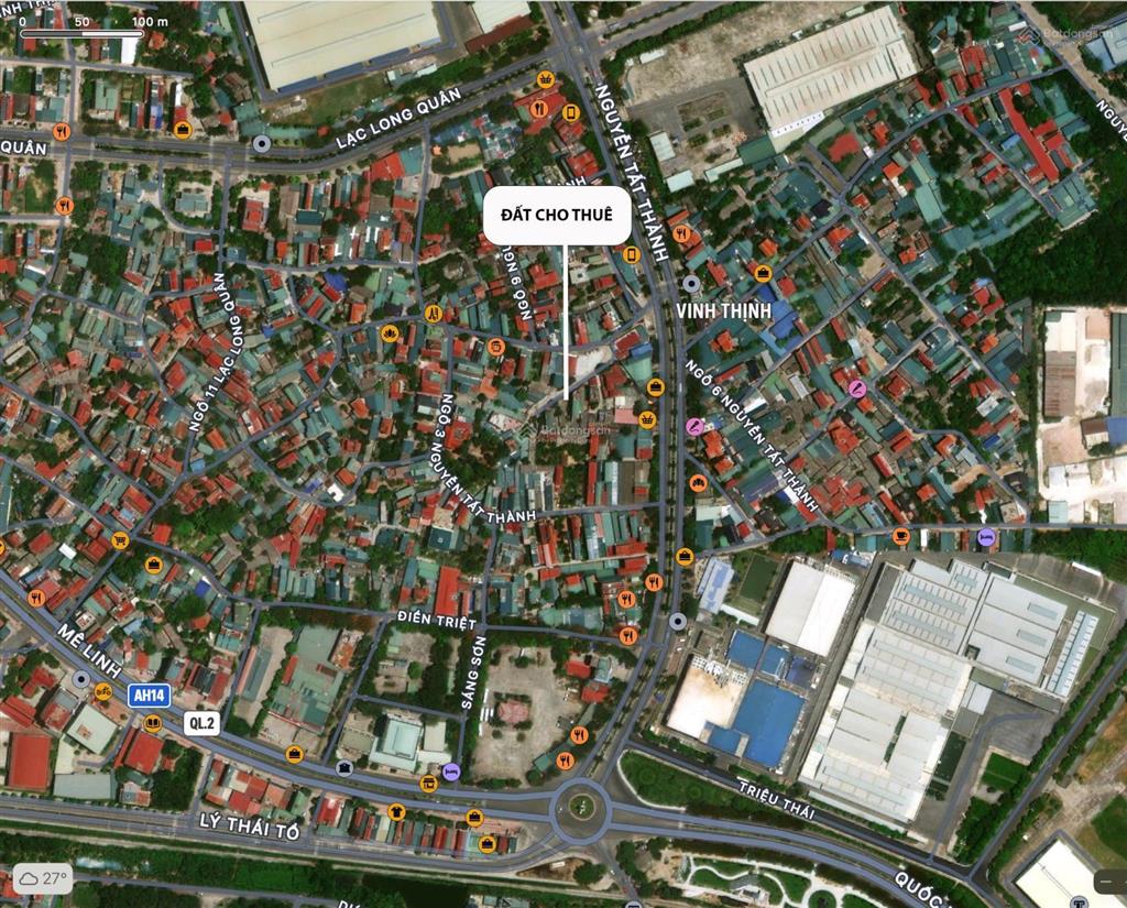 Bán đất tại ngõ 8, nguyễn tất thành, khai quang, 30,5 triệu / m2, 118 m2