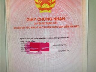 Bán đất chính chủ thổ cư. mặt đường mt 10m sâu 16.5m