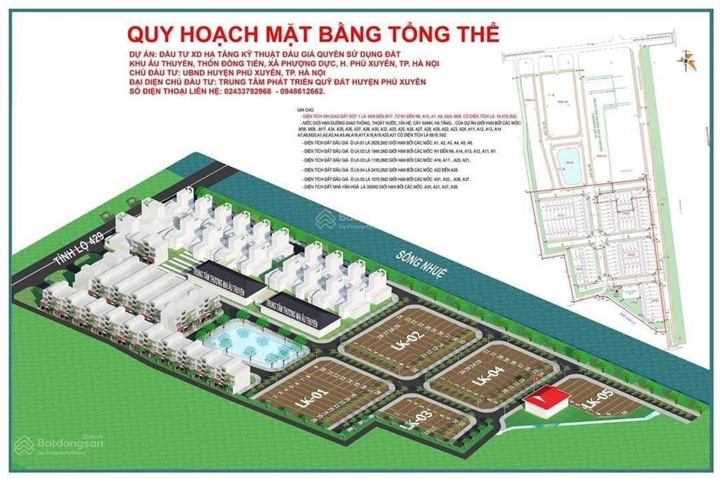 Bán đất liền kề âu thuyền  phú xuyên (chính chủ)