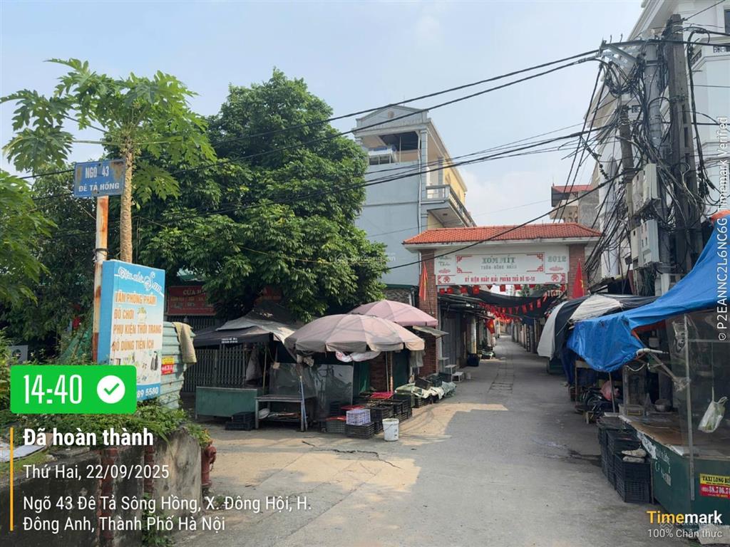 Bán nhanh lô đất đẹp vuông vắn, gần vin ,cầu tứ liên 36m thôn đông ngàn, xã đông hội, đông anh, hn