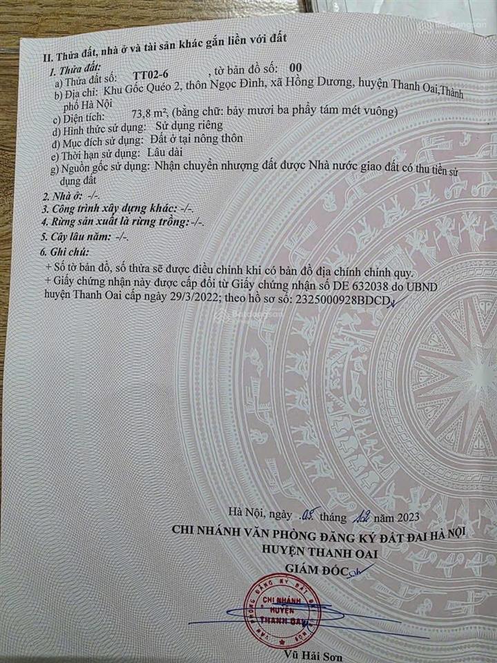 Fo gốc quéo giá tốt nhất khu vực. diện tích 73,8m, mặt tiền 5m, vỉa hè rộng, ô tô tránh,
