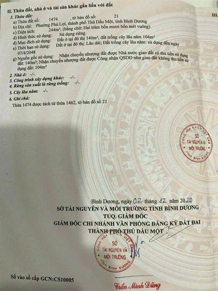 Bán đất ngay trung tâm phường phú lợi, tp hcm. mặt tiền đường nhựa, xe hơi thông thoáng