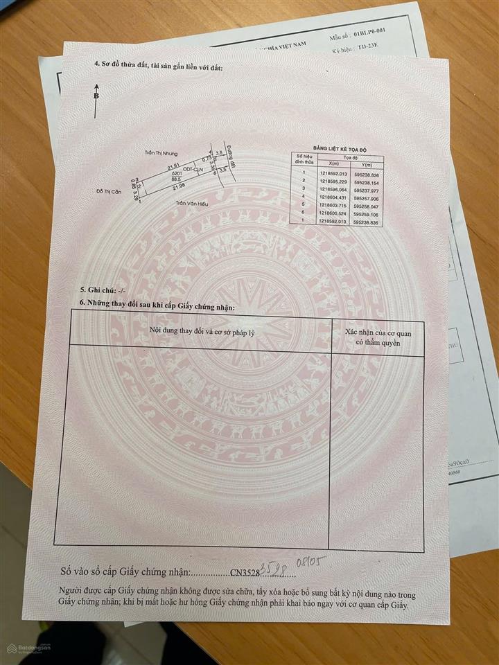 Đất giá rẻ, tương bình hiệp, tp thủ dầu một cũ. 4,1x22m, thổ cư 60m2