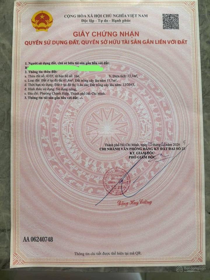 Bán nhà giá rẻ gần chợ tương bình hiệp. tp thủ dầu một cũ. nay là chánh hiệp, tp hcm. 5,2x14m.