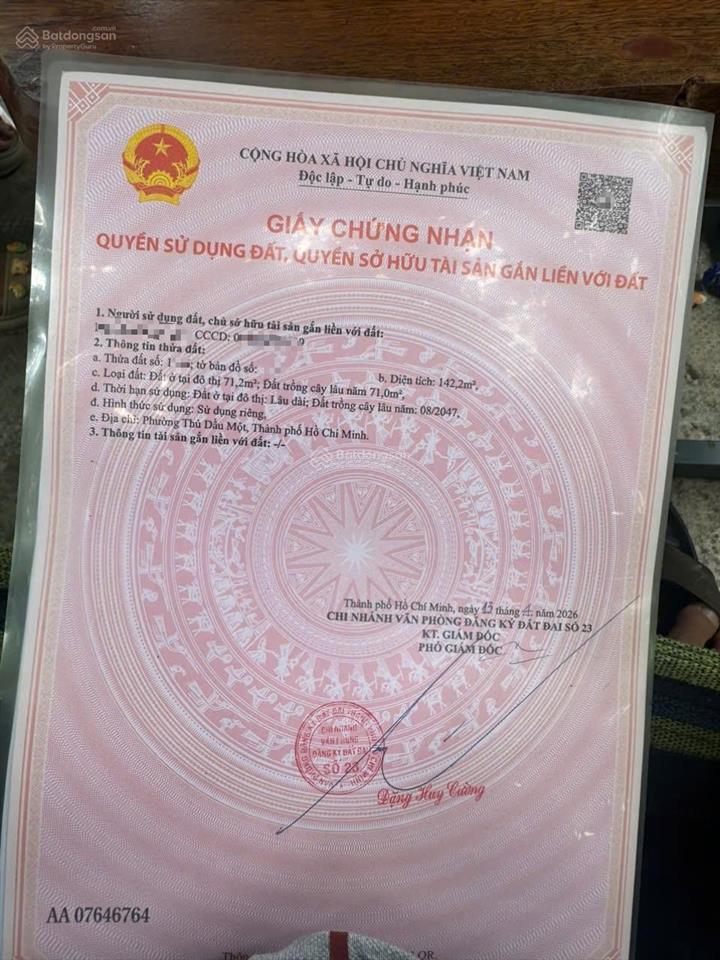 Bán nhà trệt lầu 3p ngủ, xây dựng kiên cố, gần trường võ minh đức. phú thọ, tp thủ dầu một cũ