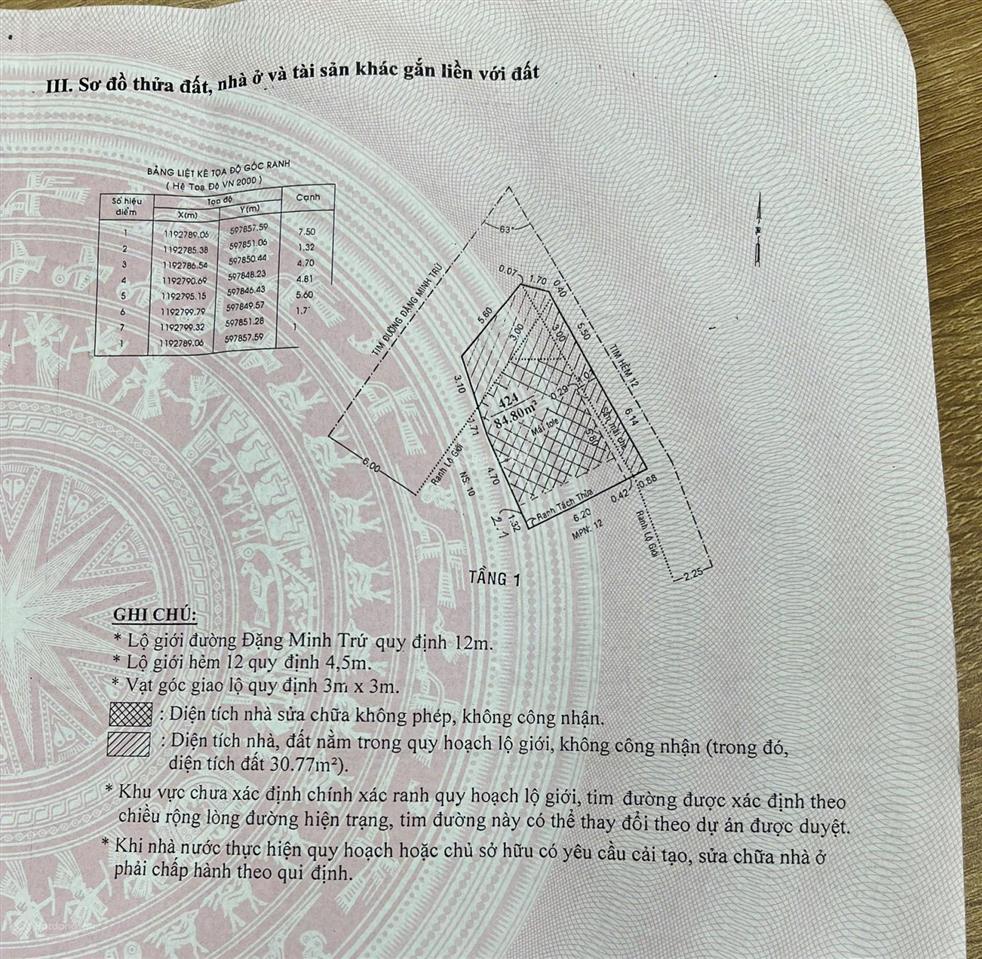 Chính chủ bán nhà lô góc đặng minh trứ 54m2, phường 10, quận tân bình, giá cắt lỗ 8.5 tỷ