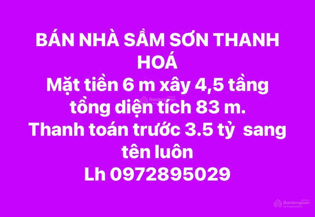 Bán nhà sầm sơn thanh hoá mặt biển sổ đỏ lâu dài