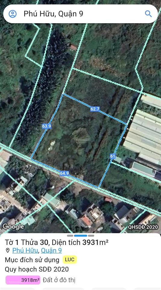 1.932m2 đất phú hữu (32.25x61) bưng ông thoàn q9