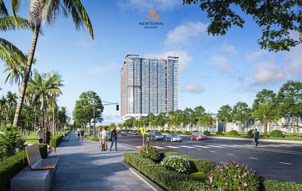 Duy nhất căn 2 pn dự án newtown diamond chỉ 4.8 tỷ view sân golf bàn giao full nội thấtht vay 70%
