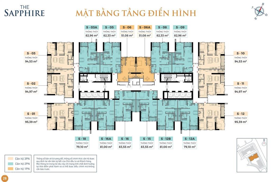 Căn 2 pn tầng cao diện tích 79,1 m2  view biển giá chỉ 5,4 tỷ bàn giao nội thất cao cấp