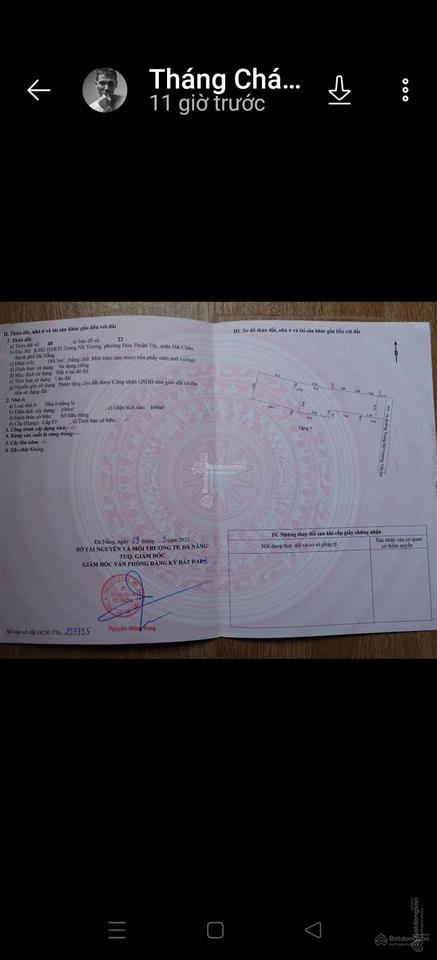 Bán đất tặng nhà cấp 4 trung tâm hải châukiệt trưng nữ vương, 184.5m2, giá đầu tư chỉ 50 triệu/m2