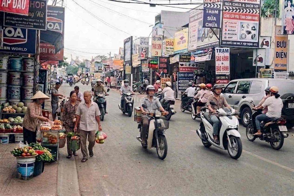 Cho thuê nhà mặt tiền đẹp  Tân thới hiệp 13 q12 2lầu 5PN khu sung rẻ