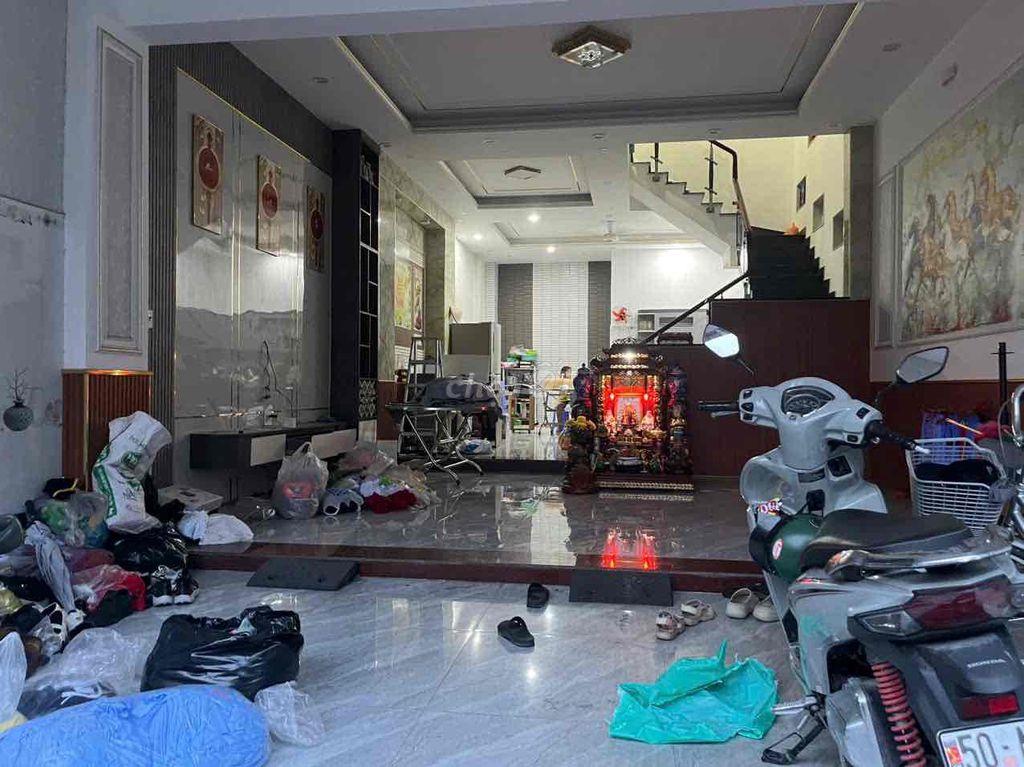 Cho thuê nhà mặt tiền đẹp  Tân thới hiệp 13 q12 2lầu 5PN khu sung rẻ