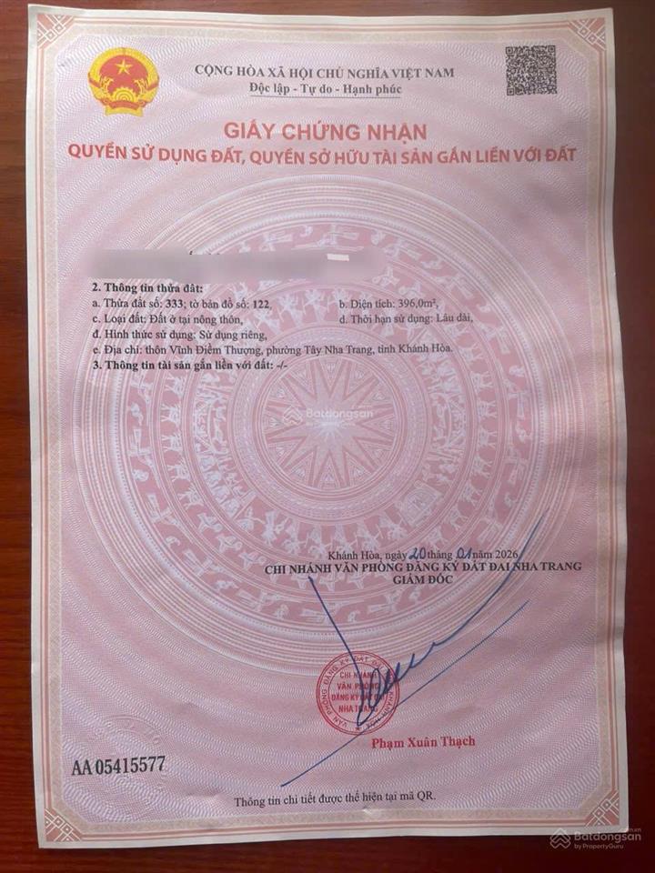 Hàng hiếm mặt tiền đường 23/10 vĩnh diềm thượng, tây nha trang