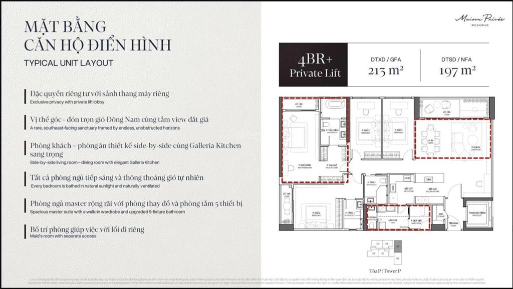 Căn 4pn 197m2 có thang máy riêng tại tòa p view thoáng nhìn nội khu ciputra, sông hồng và hồ tây