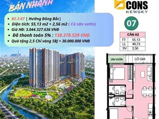 CẮT LỖ!!! Căn hộ Sân Vườn tặng 2.5 chỉ vàng + 30tr