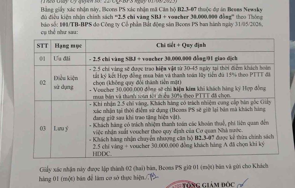 CẮT LỖ!!! Căn hộ Sân Vườn tặng 2.5 chỉ vàng + 30tr