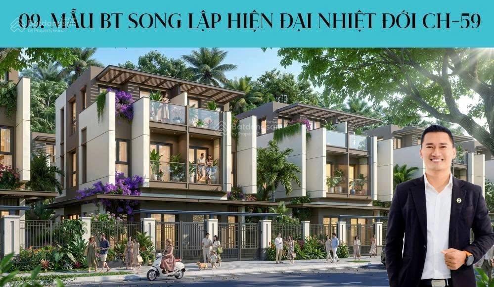 Hàng độc quyềnbiệt thự song lập view công viên ven sông, chỉ 15,292tỷ full vat  vinhomes hóc môn