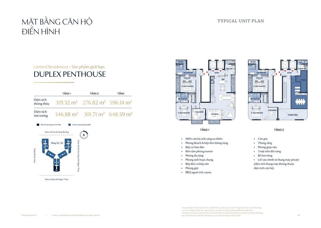 Căn hộ 6 sao từ 99139tr/m2 cách phố cổ 10 phút di chuyển thang máy riêng 234pnskyvillasduplex