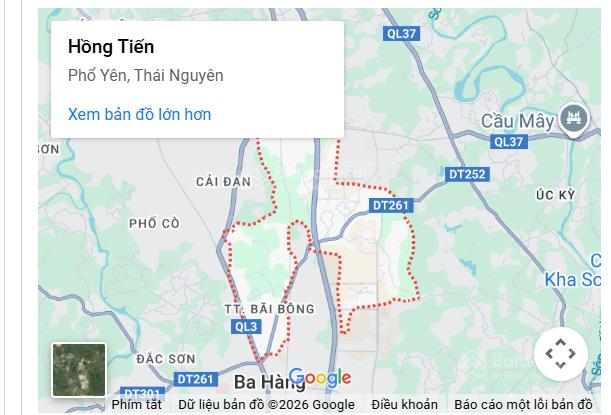 Bán đất nền phổ yên city rise  vị trí trung tâm phổ yên  giá chỉ từ 1,8 tỷ  sổ đỏ lâu dài