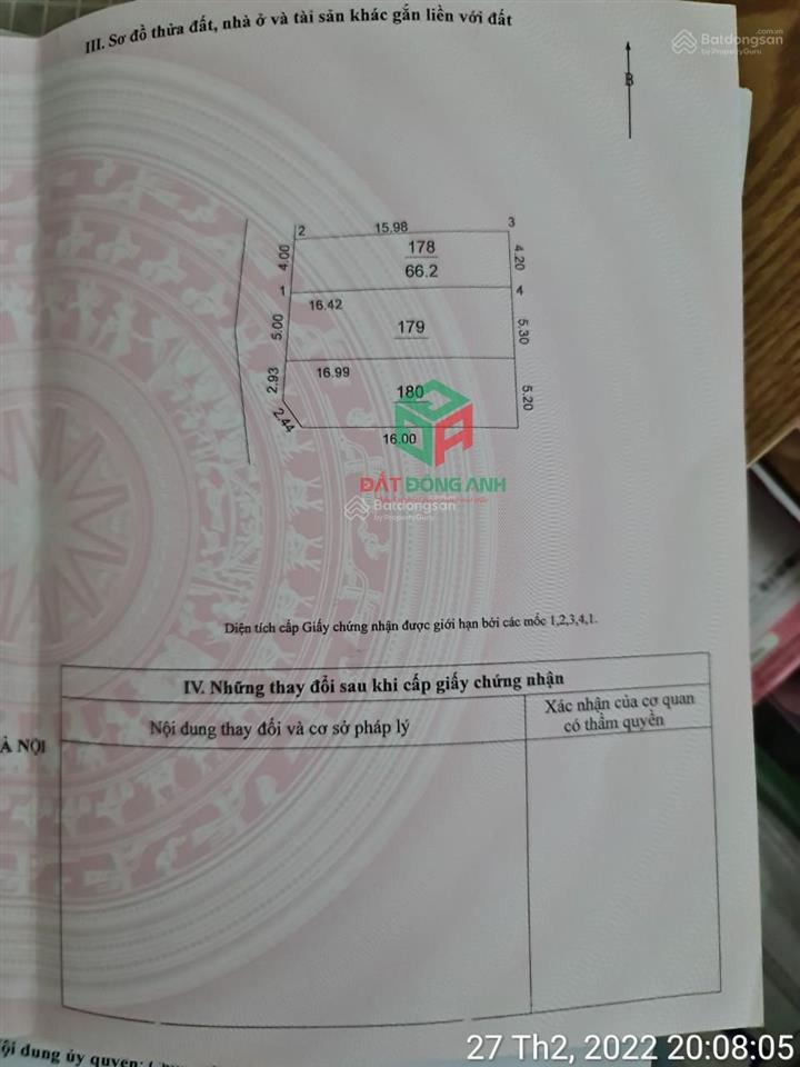 Hàng hiếm đông anh  bán gấp 66m² khê nữ, nguyên khê  đường thông ô tô