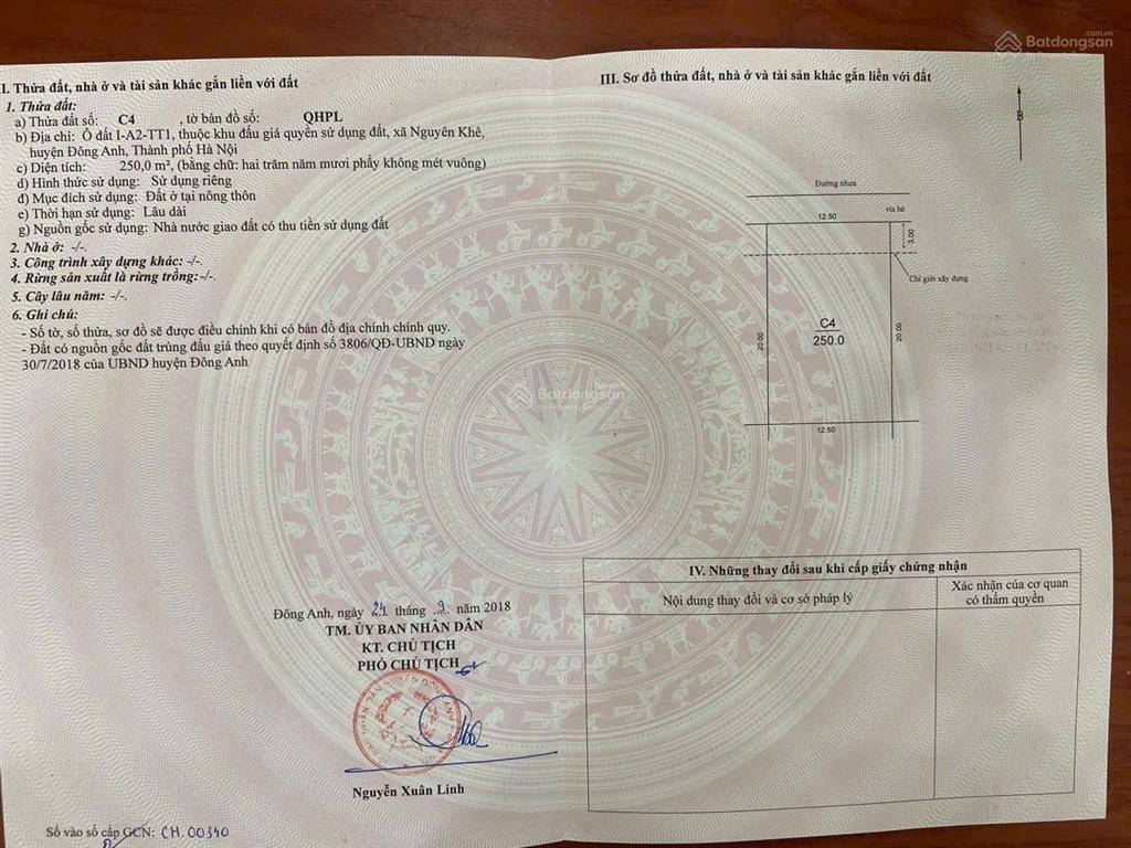 Bán đất khu đô thị nguyên khê  kinh doanh đỉnh  giá hời khu