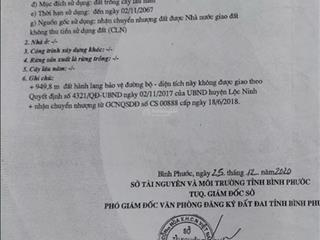 Bán đất 9600 m2, 8,65 tỷ tại xã lộc tấn, huyện lộc ninh, bình phước