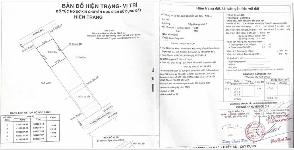Cần bán đất 2 mặt tiền gần 700m² đất thổ cư phạm văn cội, củ chi