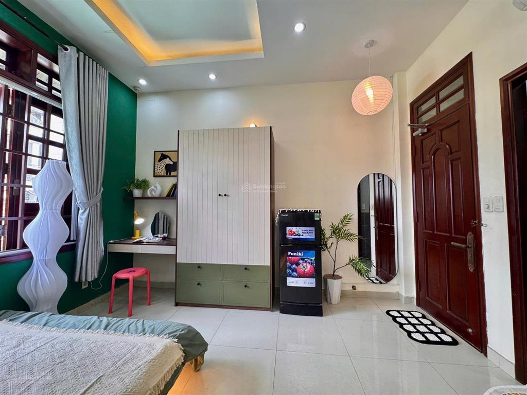 Căn hộ mới toanh khu biệt thự gần chợ an nhơn  1pn ban công thoáng mát, nội thất đẹp sang xịn