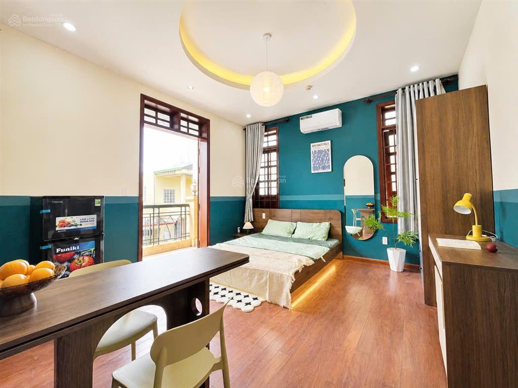 1 phòng ngủ tách bếp 35m2 có bancol siêu thoáng mát cuối dương quảng hàm gần chợ an nhơn  đầy đủnt