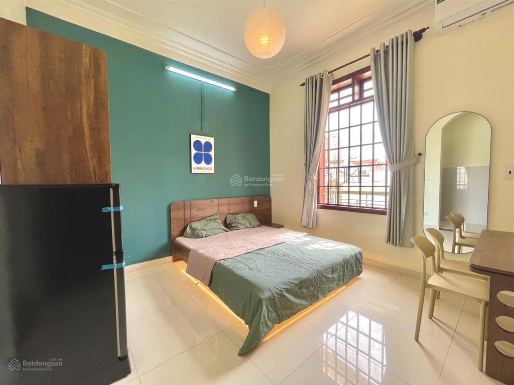 1 phòng ngủ tách bếp 35m2 có bancol siêu thoáng mát cuối dương quảng hàm gần chợ an nhơn  đầy đủnt