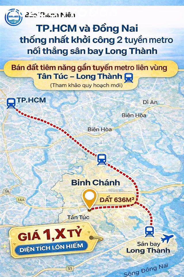 ĐẤT 636m² TÂN TÚC – BÌNH CHÁNH  DIỆN TÍCH LỚN  TIỀM NĂNG HẠ TẦNG