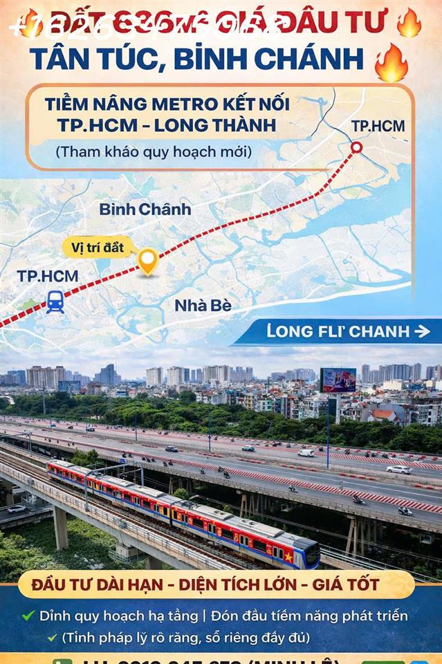ĐẤT 636m² TÂN TÚC – BÌNH CHÁNH  DIỆN TÍCH LỚN  TIỀM NĂNG HẠ TẦNG