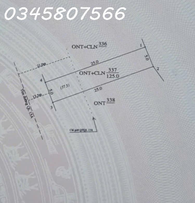 ĐẤT MẶT ĐƯỜNG QUỐC LỘ 15A – GIÁ CHỈ 535 TRIỆU Xã Thiết Ống, Thanh Hóa