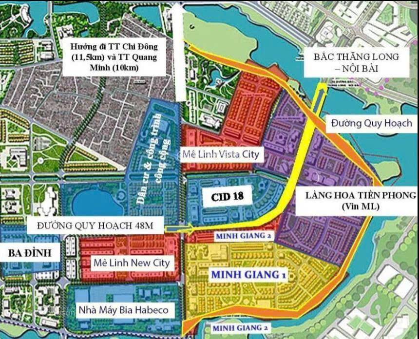 Chính chủ cần chuyển nhượng lô đất biệt thự kđt minh giang đầm và view vườn hoa, gần cầu thăng long