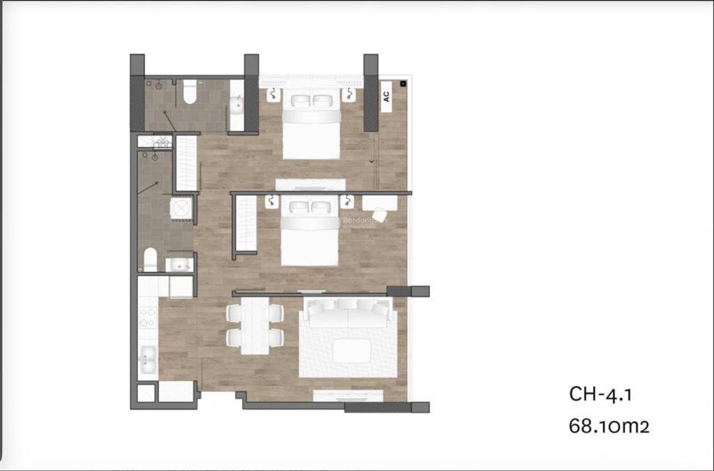Căn góc tầng cao sam towers view sông hàn trực diện cả 2 pn  68m² | full nội thất