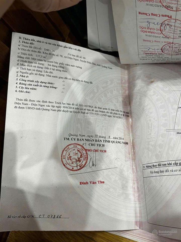 Khu đô thị 7b đường 10m5 giá 3,550 tỷ có thương lượng nắm chính chủ 0903 888 ***