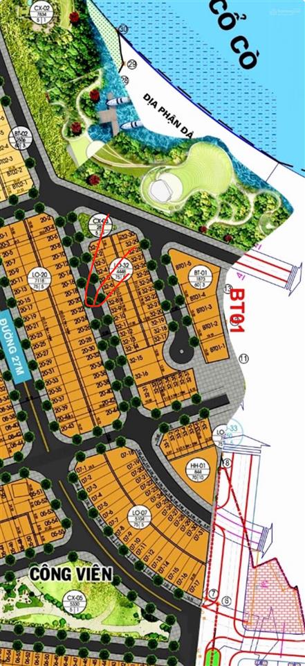 Bán lô khu số 4 dt 105m2 đường 7m5 khu số 4 gần fpt giá 3,1 tỷ