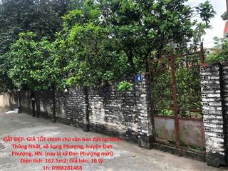 ĐẤT ĐẸP- GIÁ TỐT chính chủ cần bán đất tại thôn Thông Nhất, xã Song Phượng, huyện Đan