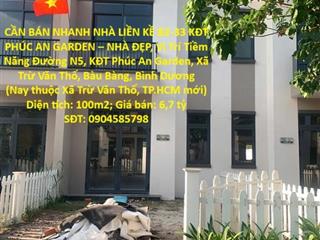 CẦN BÁN NHANH NHÀ LIỀN KỀ B2-33 KĐT PHÚC AN GARDEN – NHÀ ĐẸP, Vị Trí Tiềm Năng huyện Bàu