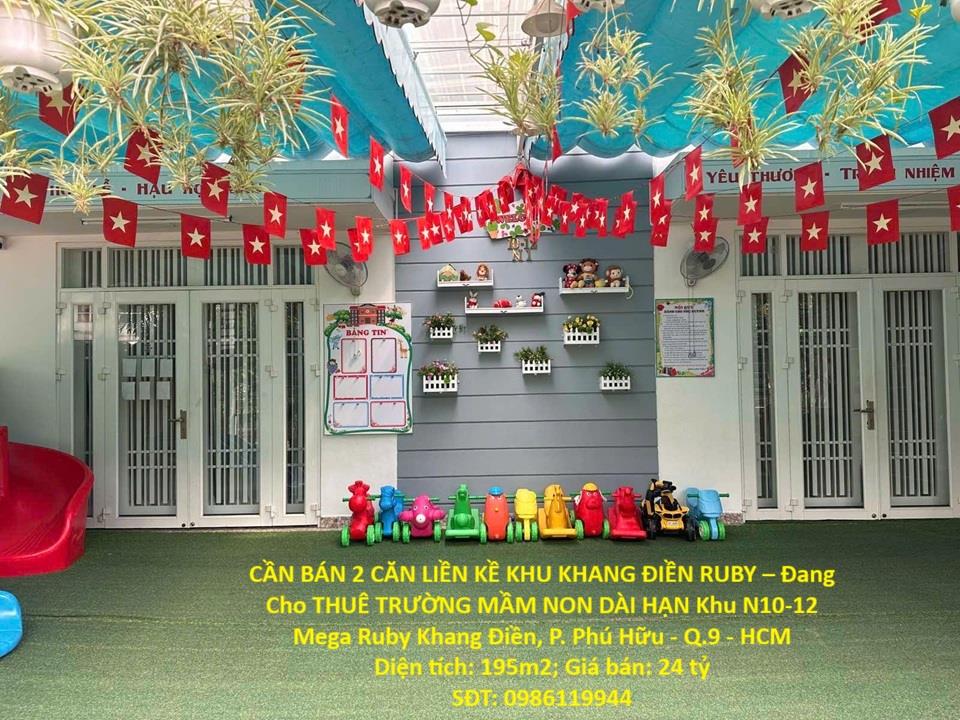 CẦN BÁN 2 CĂN LIỀN KỀ KHU KHANG ĐIỀN RUBY – Đang Cho THUÊ TRƯỜNG MẦM NON DÀI HẠN