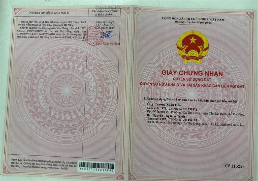ĐẤT ĐẸP - GIÁ ĐẦU TƯ - CẦN BÁN ĐẤT 2 MẶT TIỀN – Khu tái định cư Hòa Khương, Hòa Vang,