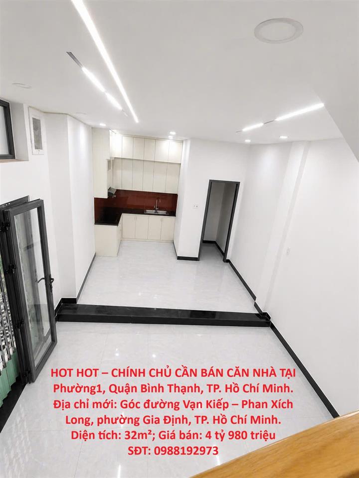 HOT HOT – CHÍNH CHỦ CẦN BÁN CĂN NHÀ TẠI Phường1, Quận Bình Thạnh, TP. Hồ Chí Minh