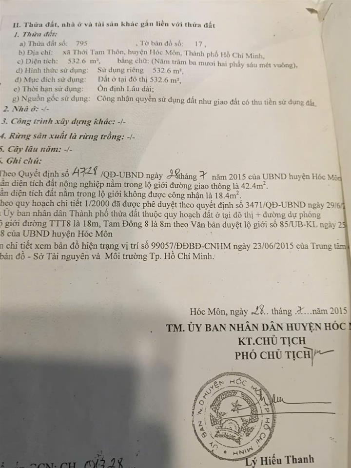 HOT HOT – CHÍNH CHỦ CẦN BÁN NHANH NHÀ TẠI  Xã Đông THạnh, Hóc Môn, Hồ Chí Minh