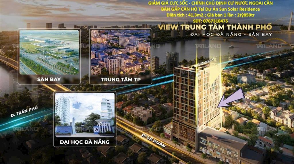 GIẢM GIÁ CỰC SỐC - CHÍNH CHỦ ĐỊNH CƯ NƯỚC NGOÀI CẦN BÁN GẤP CĂN HỘ Tại Dự Án Sun Solar