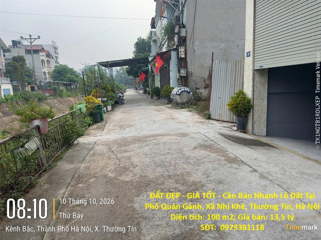 ĐẤT ĐẸP - GIÁ TỐT - Cần Bán Nhanh Lô Đất Tại Phố Quán Gánh, Xã Nhị Khê, Thường Tín, Hà Nội