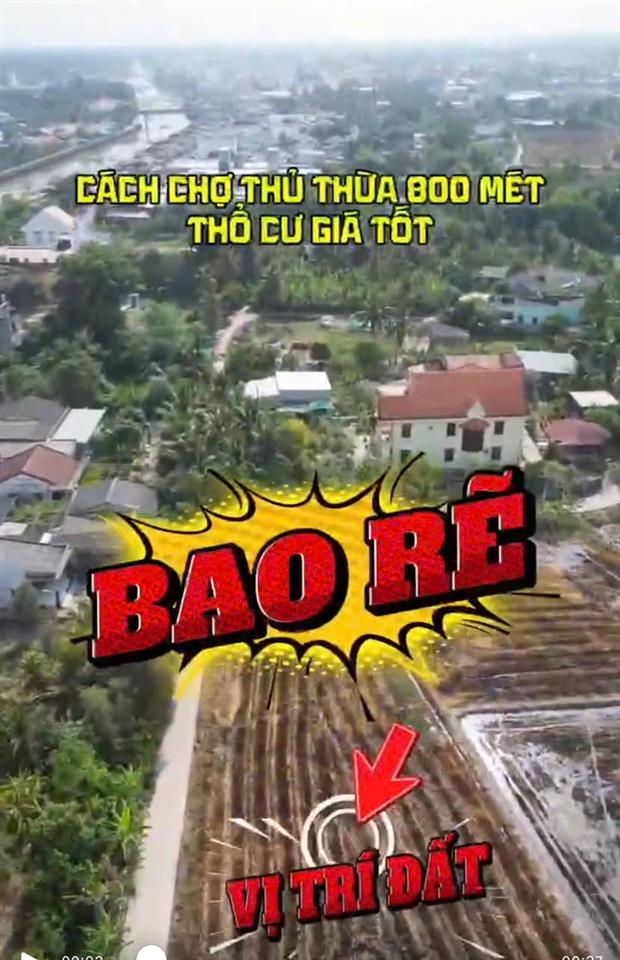 2 Lô Chính Chủ - THỔ CƯ Giá Tốt Tại TT Thủ Thừa, Huyện Thủ Thừa, Long An